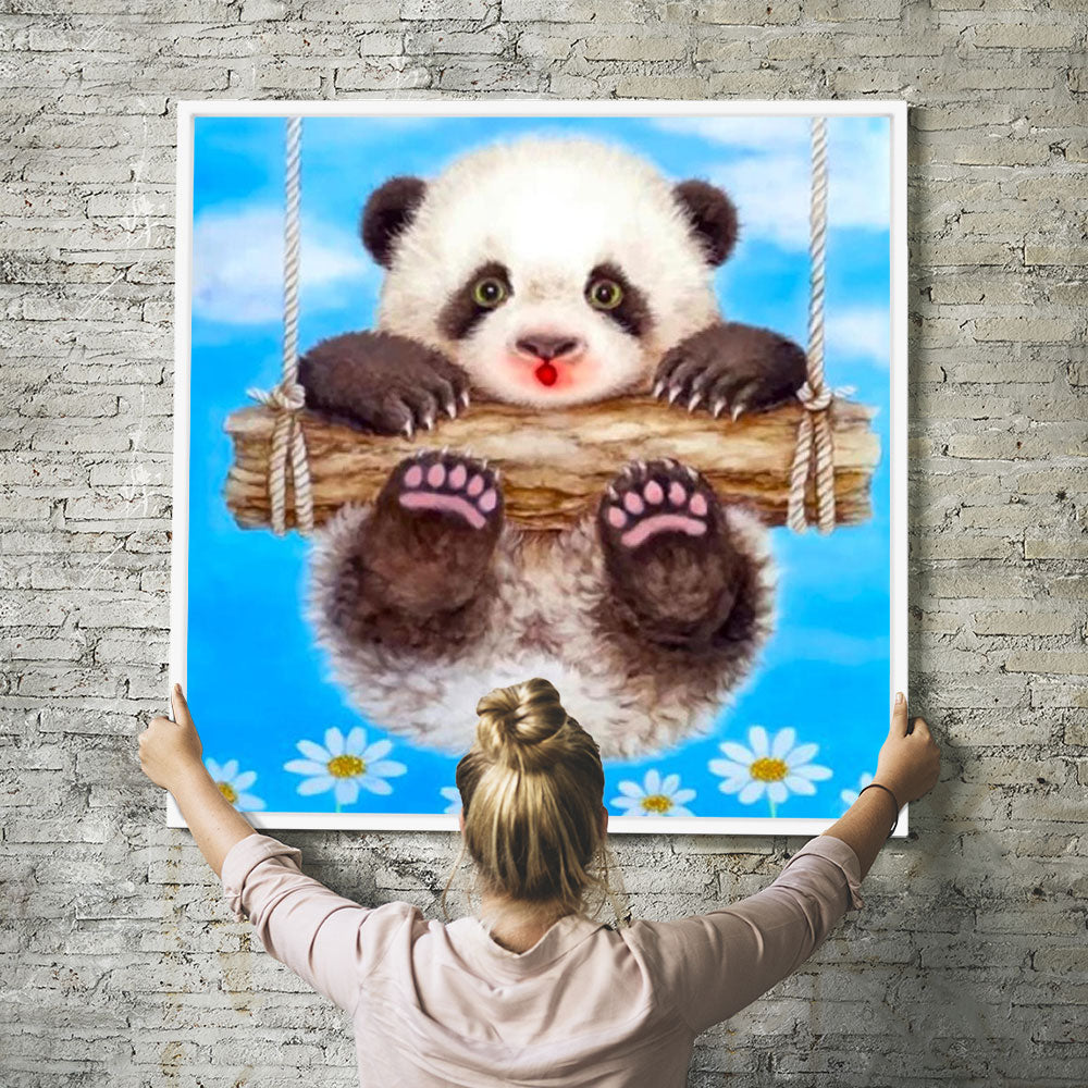 Diamond Painting Kids Wandgestaltung Happy Pandababy