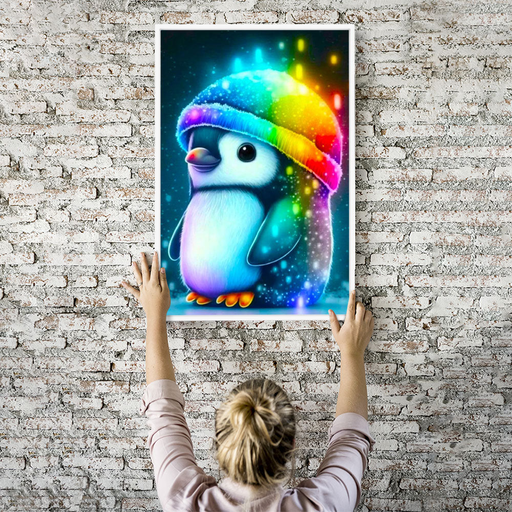 Diamond Painting Kids Wandbild Kleiner Pinguin