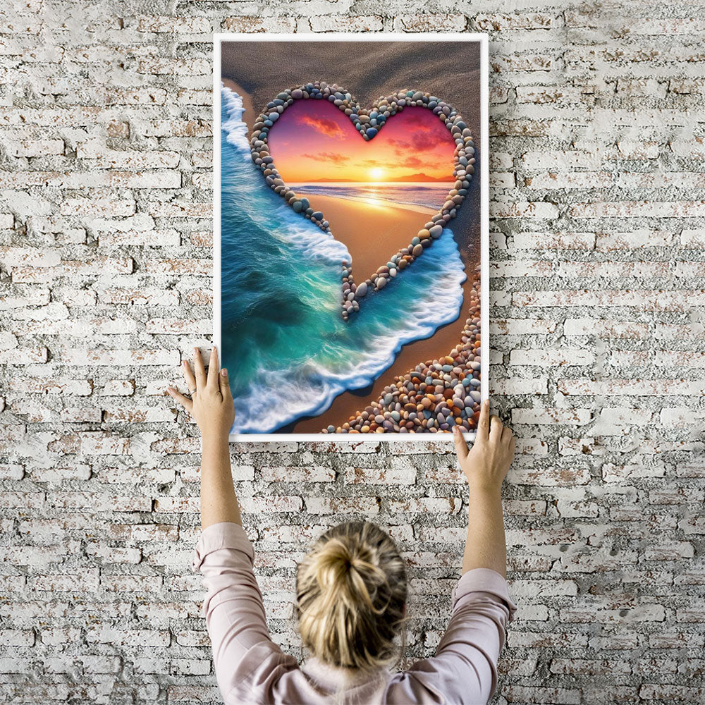 Diamond Painting Wandbild Meeresrauschen und Strandliebe