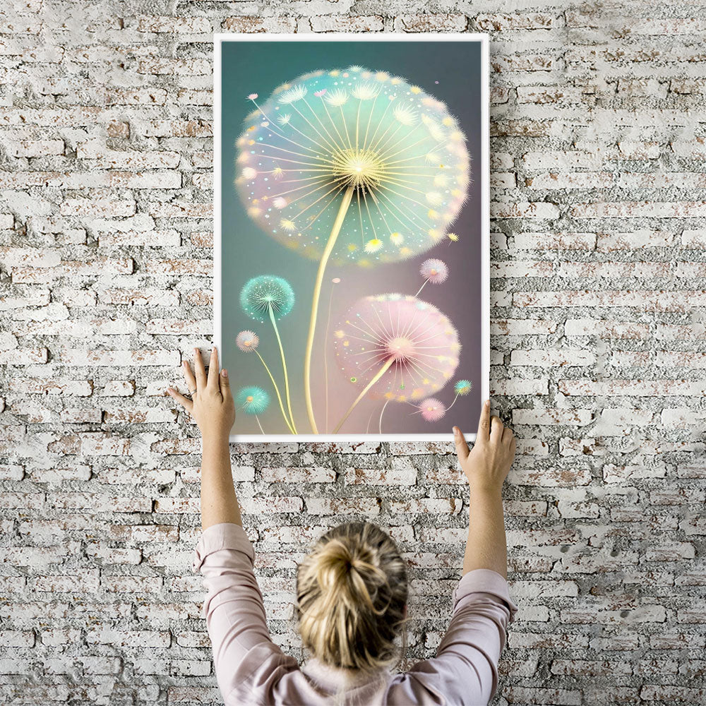 Diamond Painting Wandbild Pusteblume Pastell