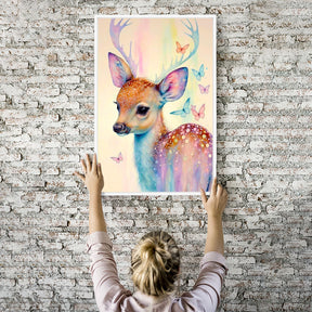 Diamond Painting Wandgestaltung Aquarell Bambi