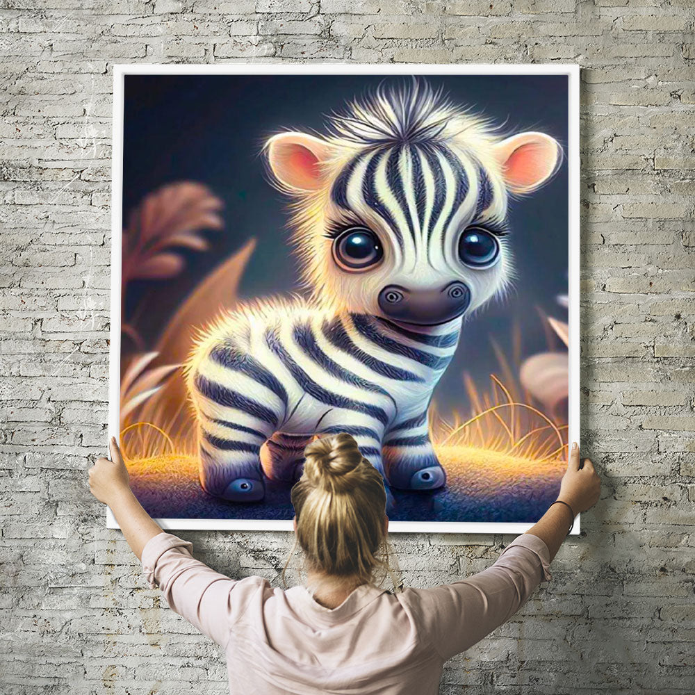 Diamond Painting Wandbild Süsses Zebrababy