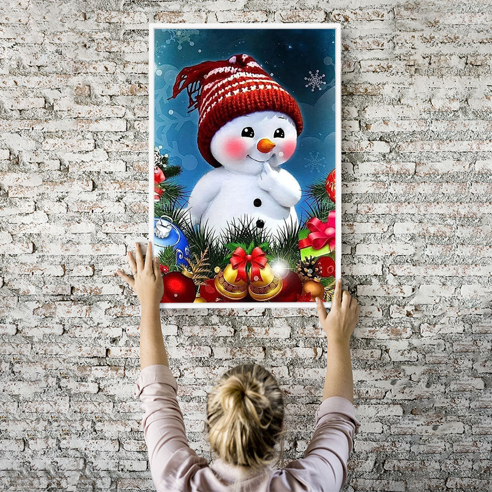 Diamond Painting Wandbild Little Snowman