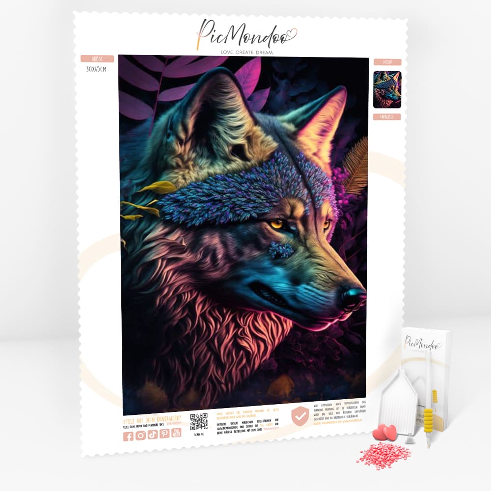 Diamond Painting Special Leinwand Special wolf