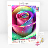 Diamond Painting Strass Special Leinwand Rose im Farbrausch