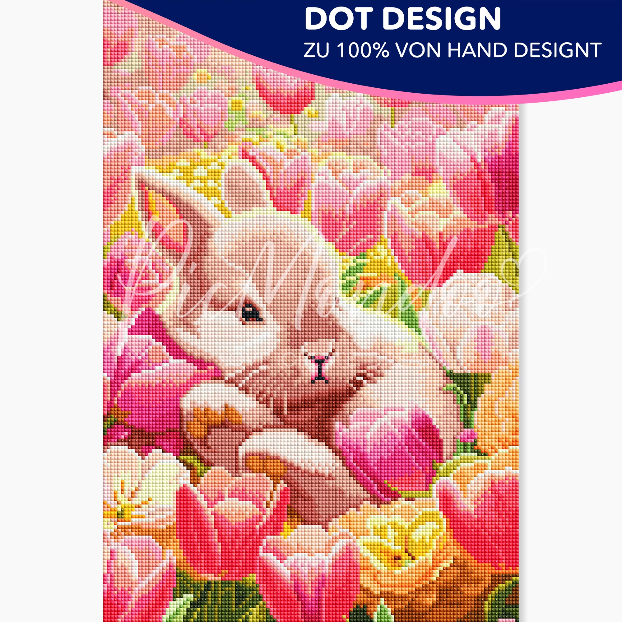 Diamond Painting Dot design Verträumtes Osterhäschen