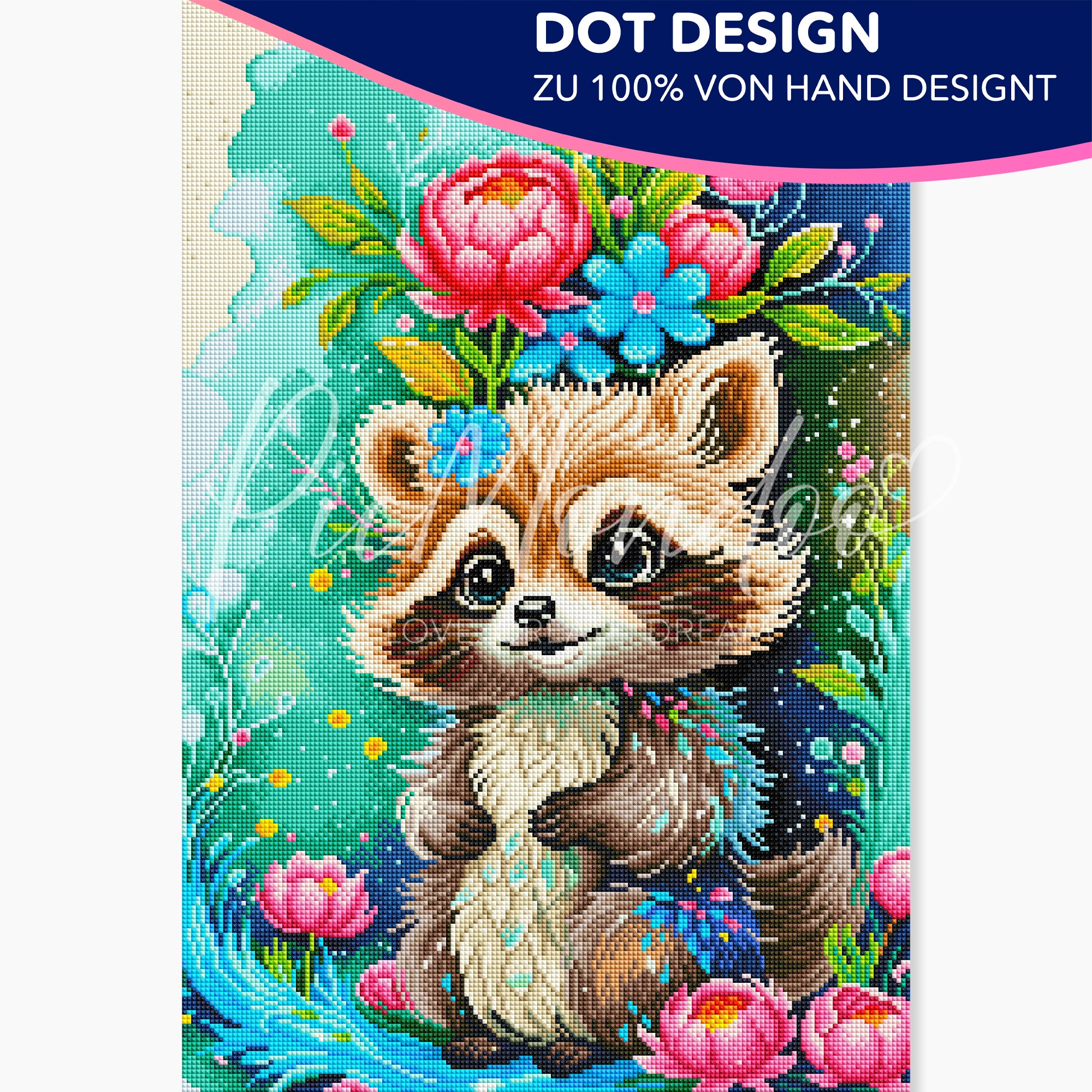 Diamond Painting Dot Desing Willi liebt Blumen "Limited Edition"