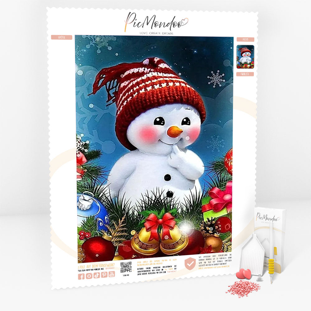 Diamond Painting Leinwand Little Snowman