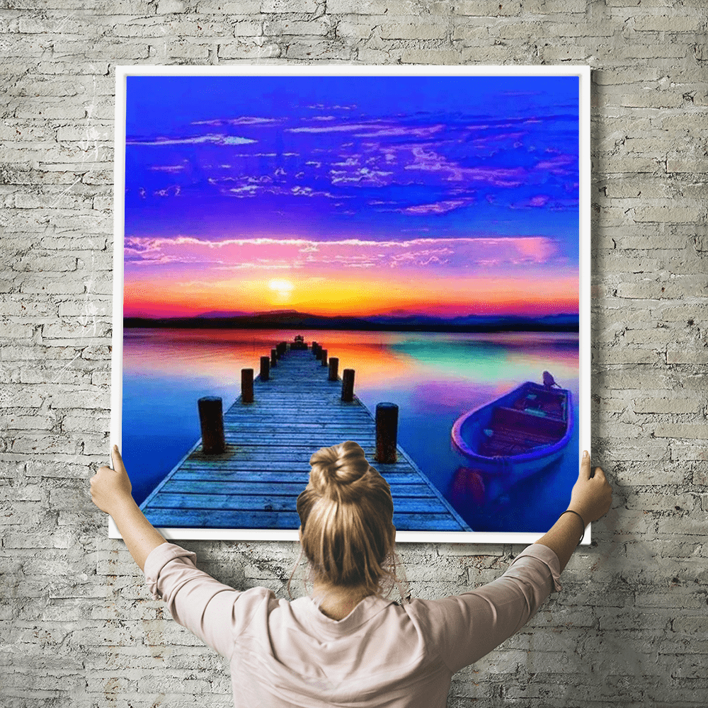 Diamond Painting Wandbild Abendstille am Meer