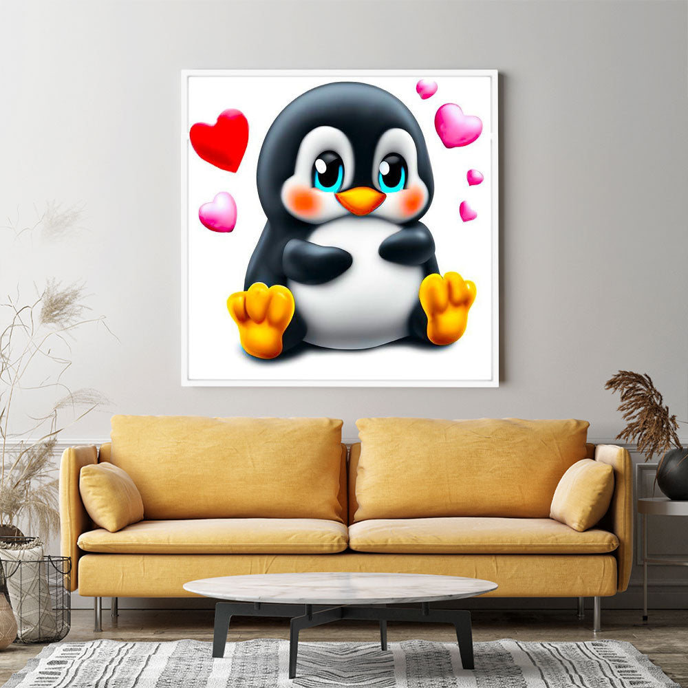 GRATIS Diamond Painting - Petro Pinguin