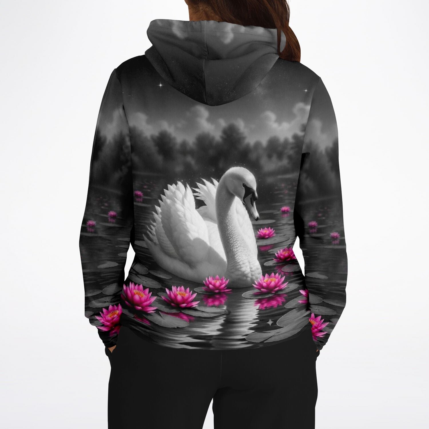 Dreamer Hoodie - Schwan im Seerosensee
