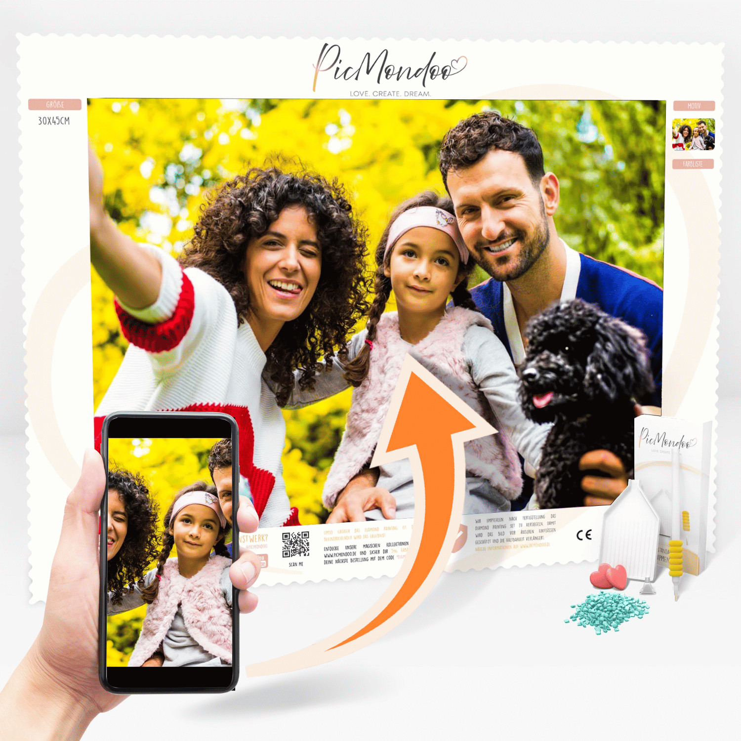 OSNYMUB Diamond Painting Eigenes Foto - Personalisiertes Diamantbild 30x40cm Zum Entspannen