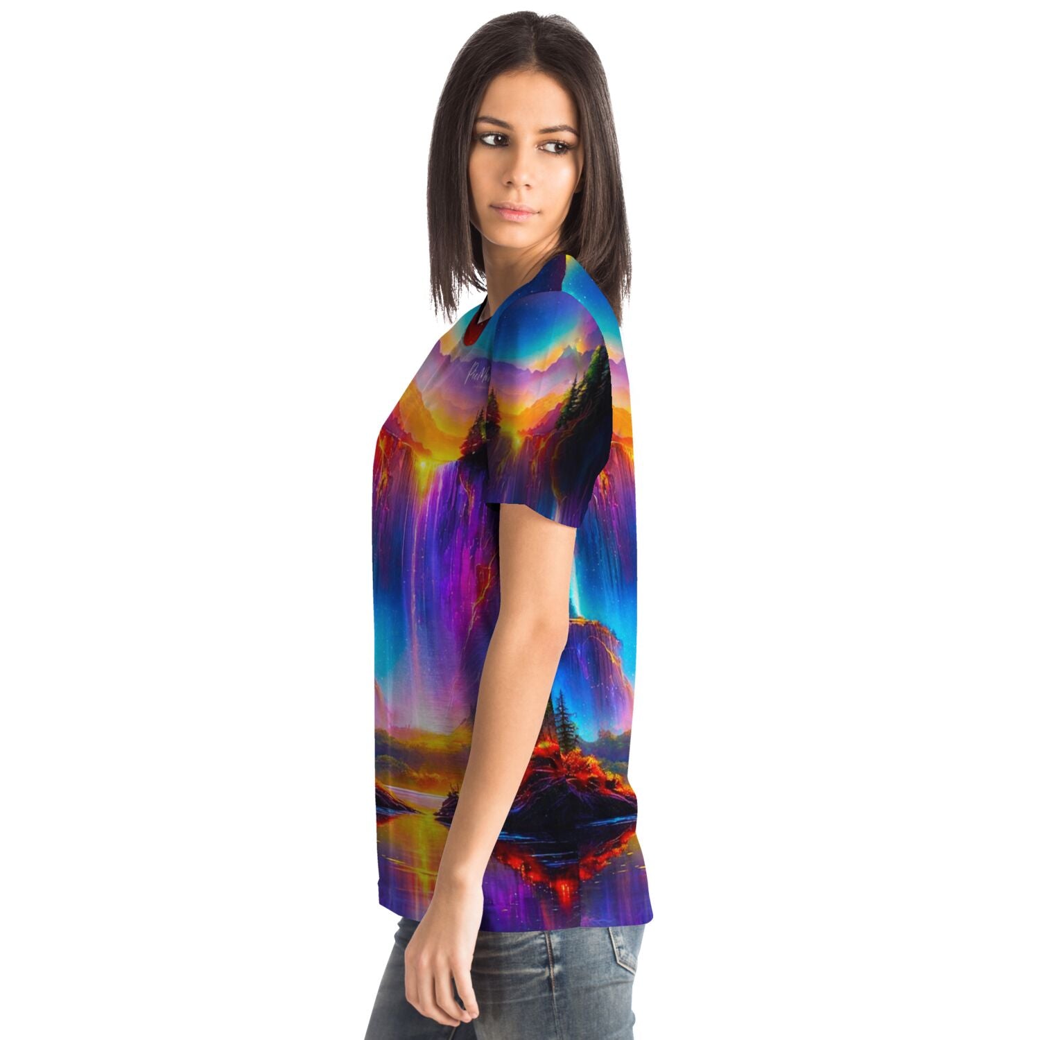 Dreamer T-Shirt - Nachtleuchten am Wasserfall