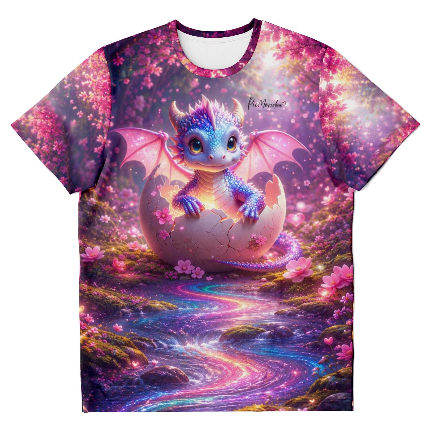 T-Shirt Dragon Sunny mit süßem Drachen-Motiv, inspiriert von Diamond Painting und Malen nach Zahlen Designs