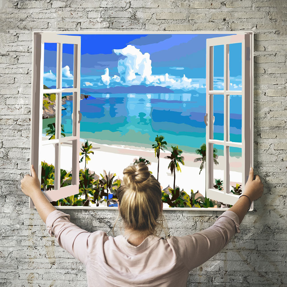 Malen nach Zahlen Set Wandbild Ocean View