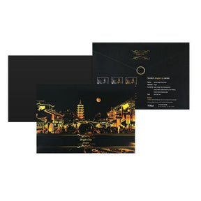 Scratch Painting - 4er Set Europa Karten