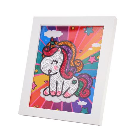 Diamond Painting - "Einhorn im Regenbogenland" - 19x22cm
