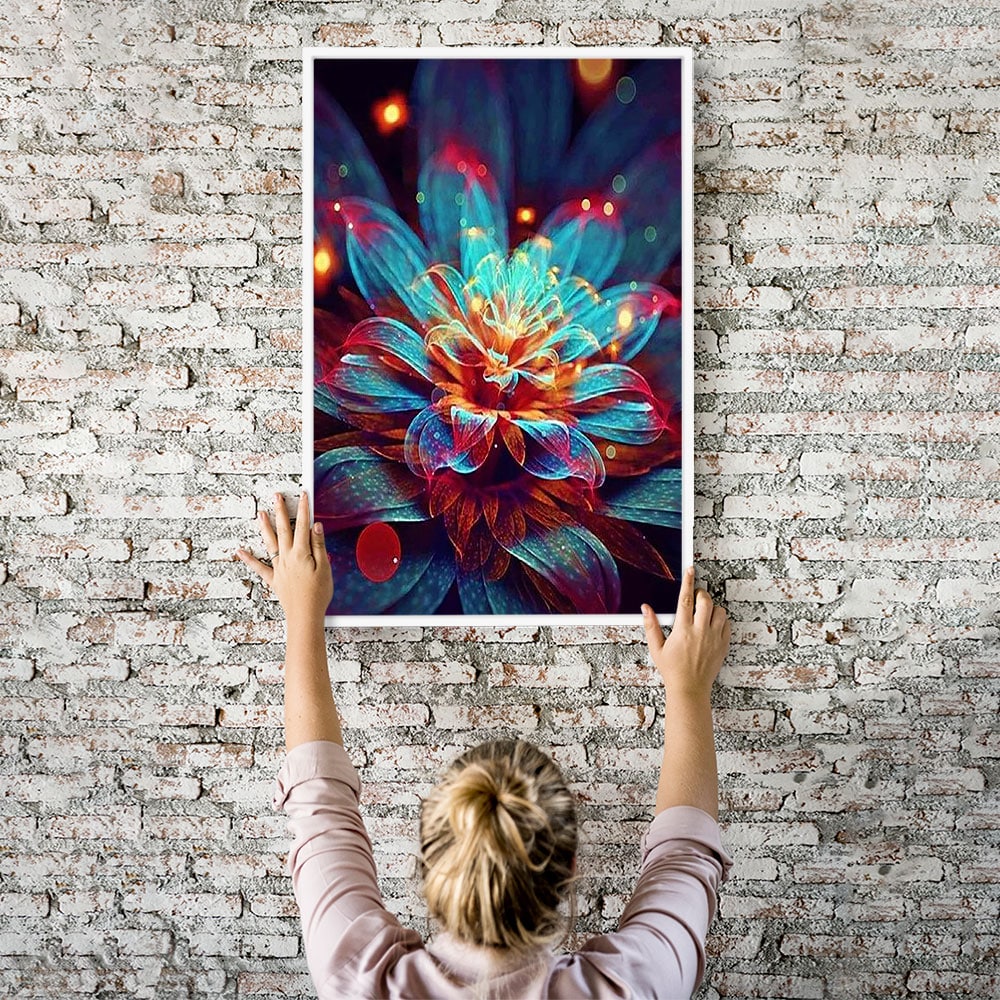 Diamond Painting Wandbild Blume der Lichter