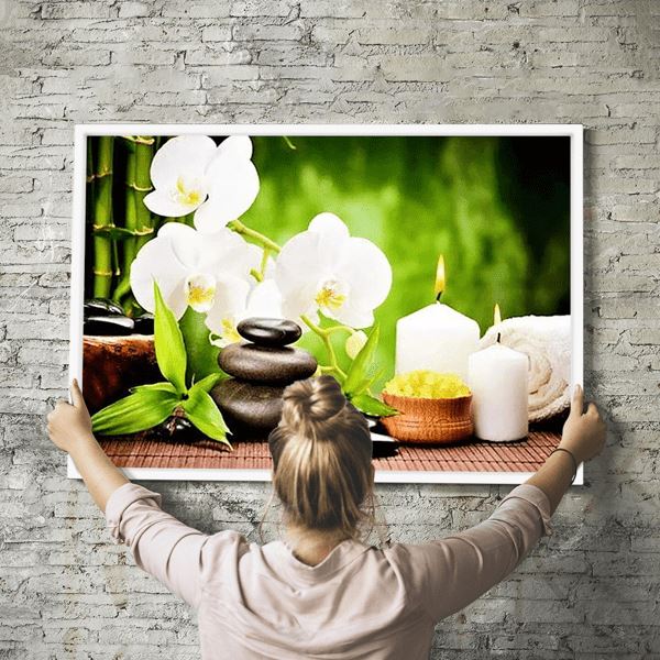 Diamond Painting Wandbild Orchidee "Ruhe & Entspannung" 