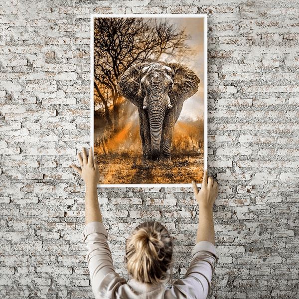 Diamond Painting Wandbild Afrikanischer Savannenelefant