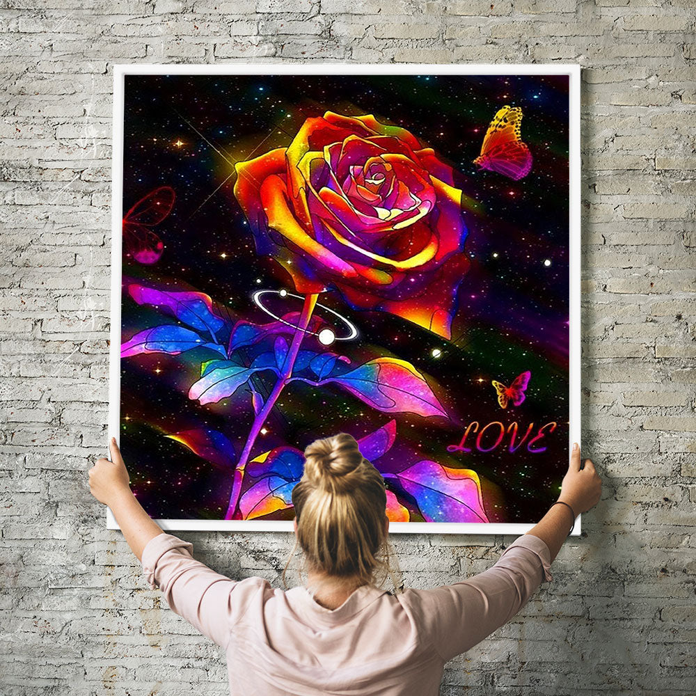 Diamond Painting Wandbild Rose des Universums