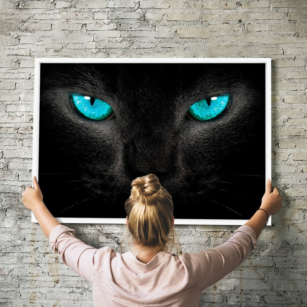 Diamond Painting Wandbild Katze "Deep Blue Eyes"