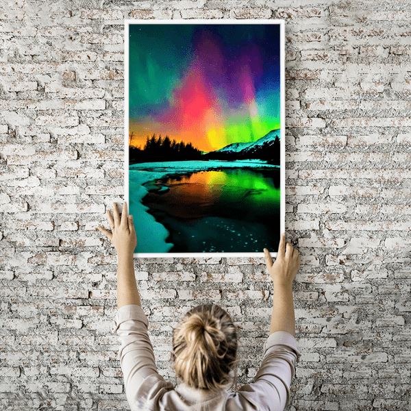 Diamond Painting Wandbild See der bunten Lichter