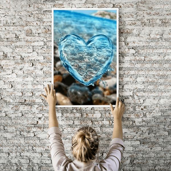 Diamond Painting Wandbild Waterdrop Love