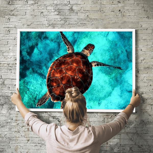 Diamond Painting Wandbild Ozean Schildkröte
