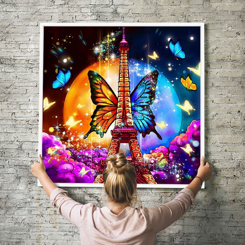 Diamond Painting Wandbild Fantasieschmetterling