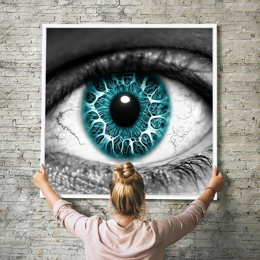 Diamond Painting Wandgestaltung Blue Eye