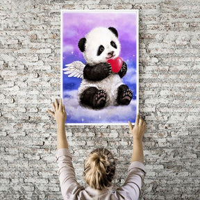 Diamond Painting Strass Special Wandbild XL Panda der Liebe