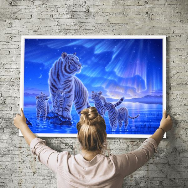 Diamond Painting Strass Special Wandbild XL Tigerfamilie