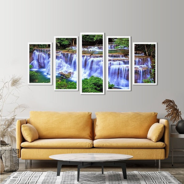 Diamond Painting Wandbild Wasserfall XXL / 5-teilig