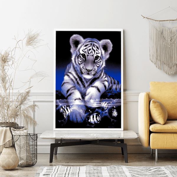 Diamond Painting Wandgestaltung Kleiner Baby Tiger