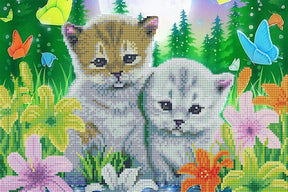 Diamond Painting Strass Special Teilbild Sweet Cats MINI