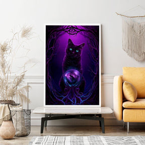 Diamond Painting Wandgestaltung Magic Cat