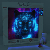 Diamond Painting Leuchtbild Special Leinwand dunkel Black Panther