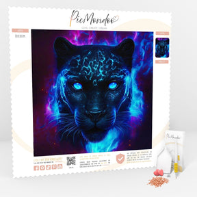 Diamond Painting Leuchtbild Special Leinwand Black Panther