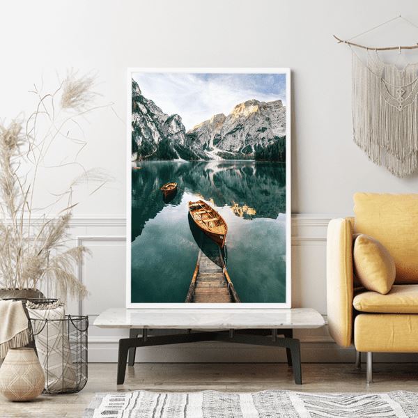 Diamond Painting Wandgestaltung Das Boot am See