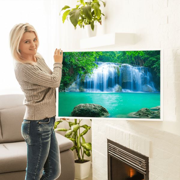 Diamond Painting Bild Wasserfall im grünen See