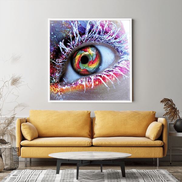 Diamond Painting Wandgestaltung Das Auge der bunten Fantasie