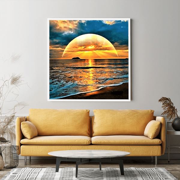 Diamond Painting Wandgestaltung Sun by Ocean