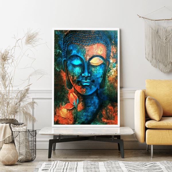 Diamond Painting Strass Special Wandgestaltung XL Buddha "Flower"