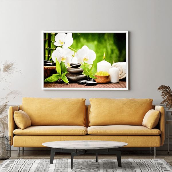 Diamond Painting Wandgestaltung Orchidee "Ruhe & Entspannung" 