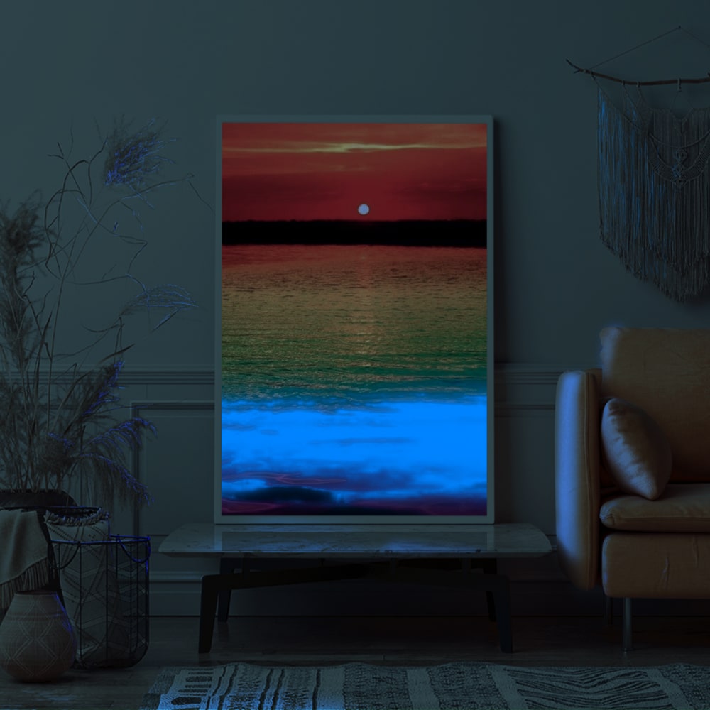 Diamond Painting Leuchtbild Special Leinwand dunkel  Colorful Sunset