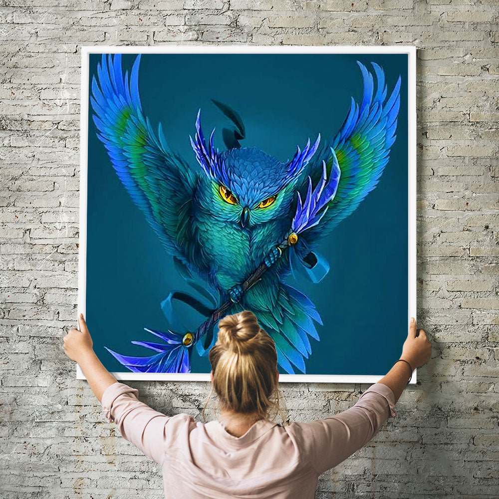 Diamond Painting Strass Special Wandbild XL Blue Owl