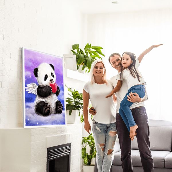 Diamond Painting Strass Special Bild XL Panda der Liebe