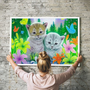 Diamond Painting Strass Special Wandbild Sweet Cats MINI