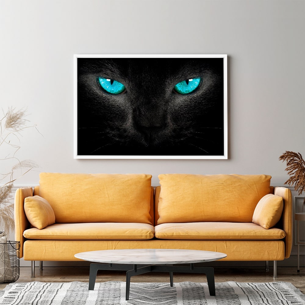 Diamond Painting Wandgestaltung Katze "Deep Blue Eyes"